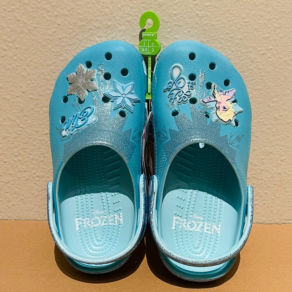 Crocs Frozen Elsa Classic Clogs Little Kids - Size J3 - New with Tags